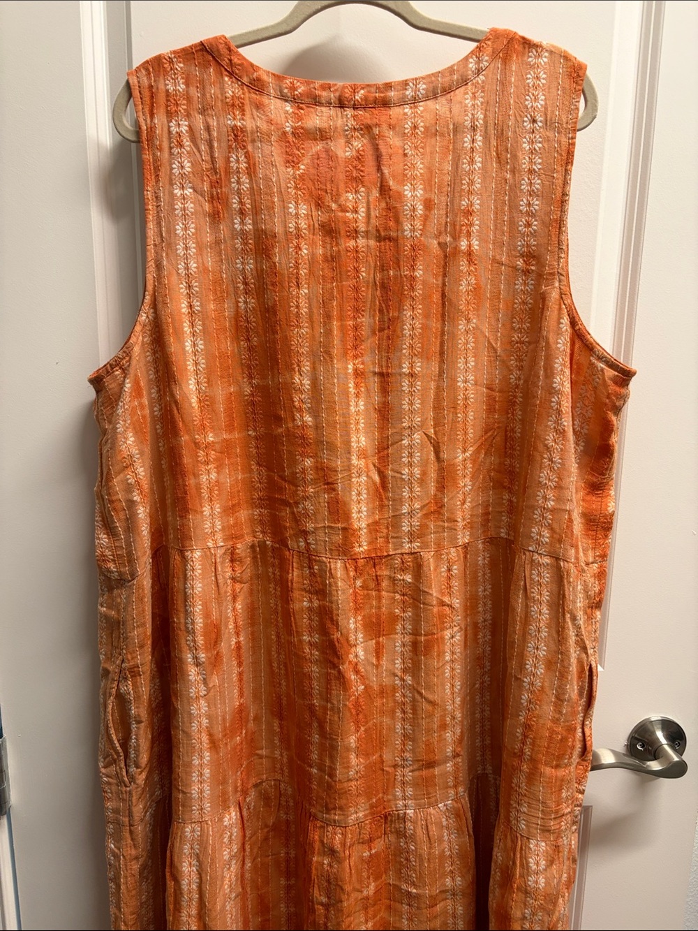 J. Jill Orange Printed Sleeveless Maxi Dress - Picture 2 of 6